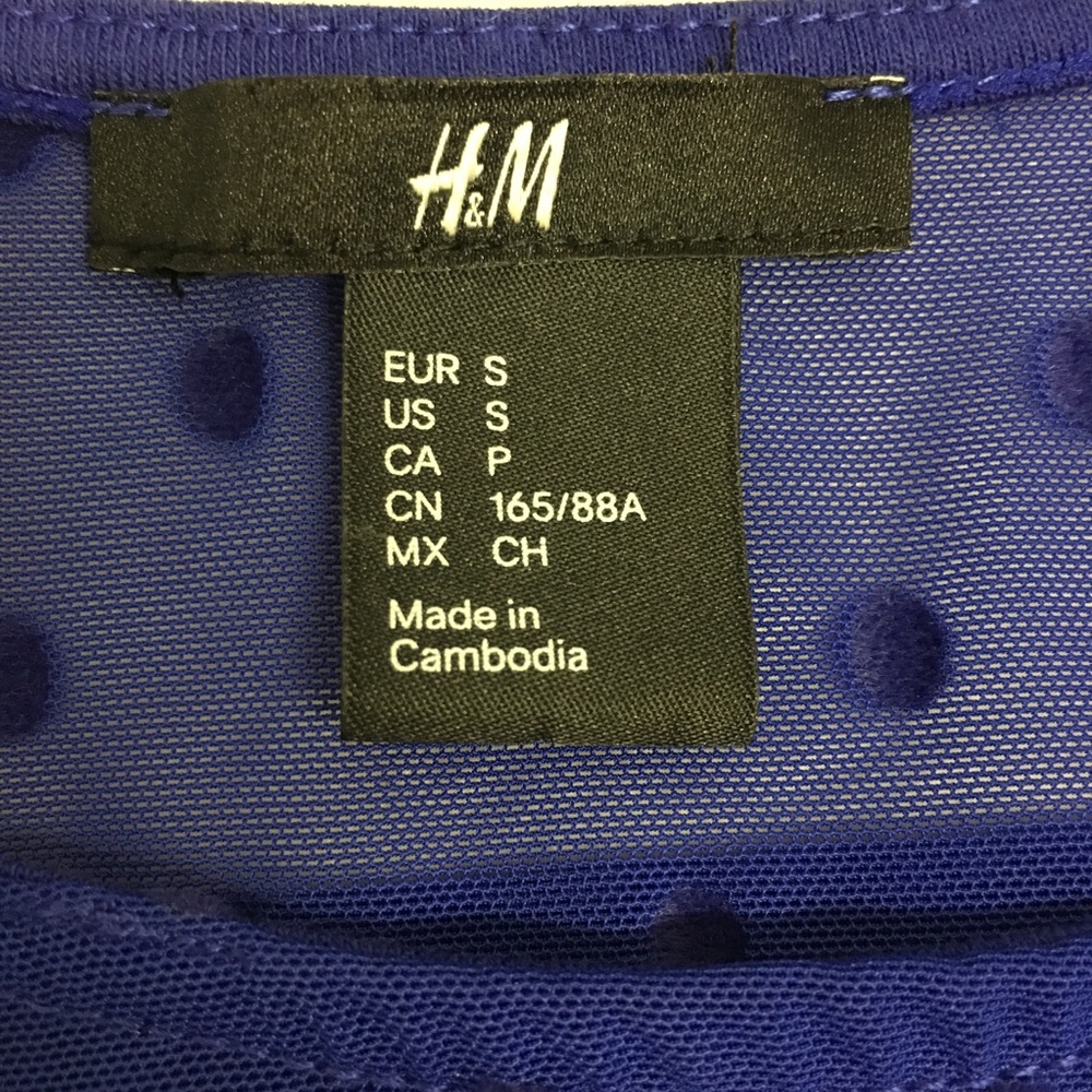 🍁 H&M dark blue long sleeve top - Picture 4 of 5